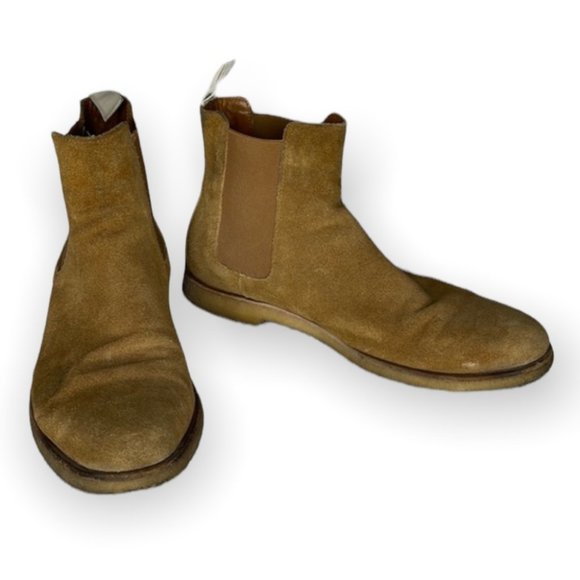 Common Projects Other - Common Projects Chelsea Boots Tobacco Tan Brown Suede Pull On Size 42